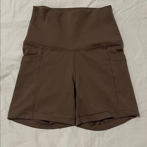 Yogalicious High-Waisted Chocolate Bike Shorts
